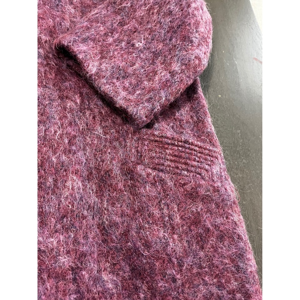 Bardolino Mohair Blend Coat Women's Purple Tweed Button Up‎ Mid Length England - Picture 9 of 12